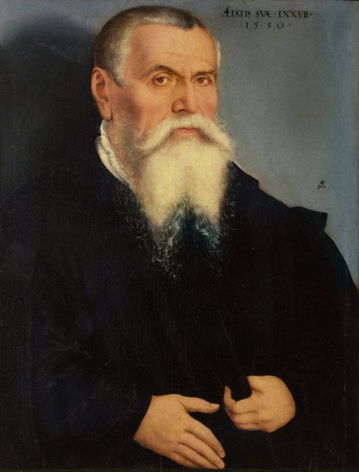 Portrait of Lucas Cranach the Elder, 1550 by Lucas Cranach the Younger